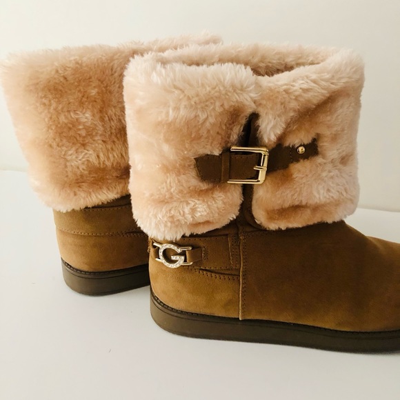 Tan Faux Fur Boots - Picture 3 of 9